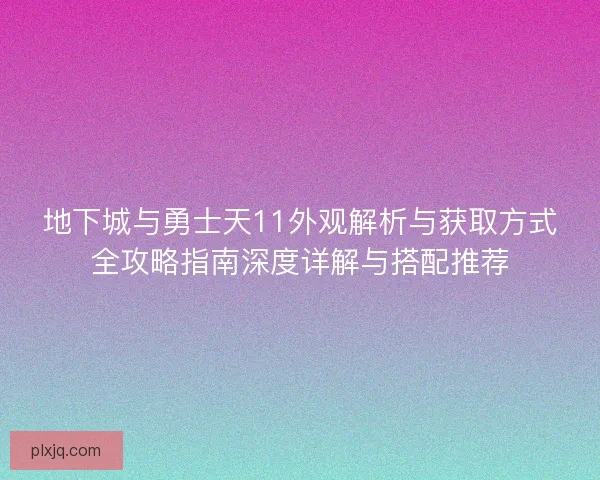 地下城与勇士天11外观解析与获取方式全攻略指南深度详解与搭配推荐