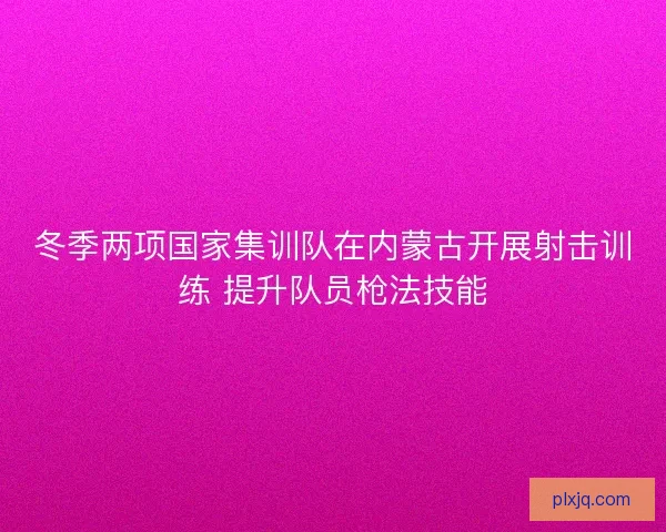 冬季两项国家集训队在内蒙古开展射击训练 提升队员枪法技能