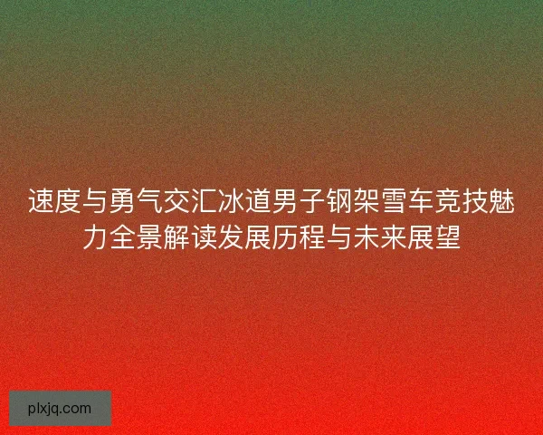 速度与勇气交汇冰道男子钢架雪车竞技魅力全景解读发展历程与未来展望 速度与勇气交汇冰道男子钢架雪车竞技魅力全景解读发展历程与未来展望